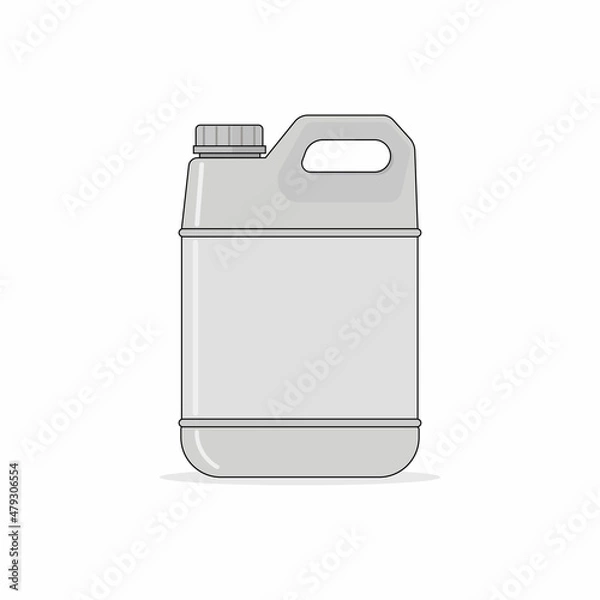 Fototapeta Isolated plastic jerry can flat design vector graphics