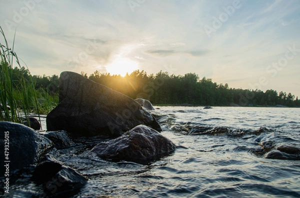 Obraz sunset in the mountains
