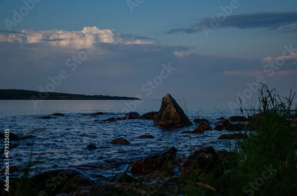 Obraz sunset over the lake