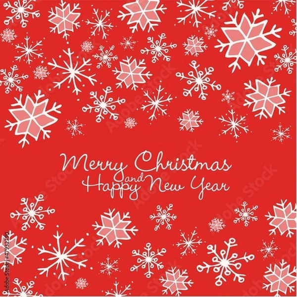 Fototapeta Elegant Christmas Background With Snowflakes