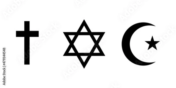 Fototapeta Symbol of the three religions