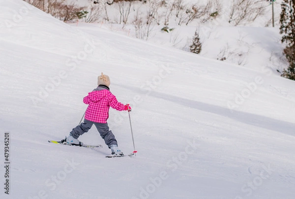 Obraz スキーレッスンを受けるこども