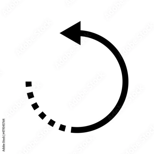Obraz rotate left icon