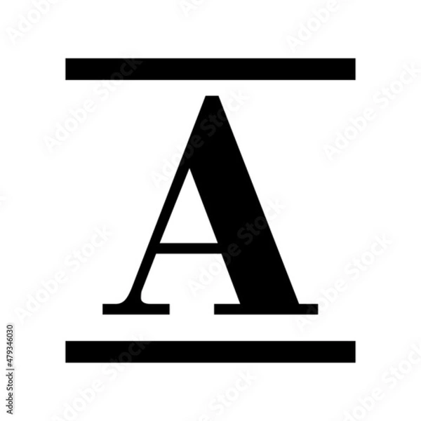 Obraz alphabet letter a icon