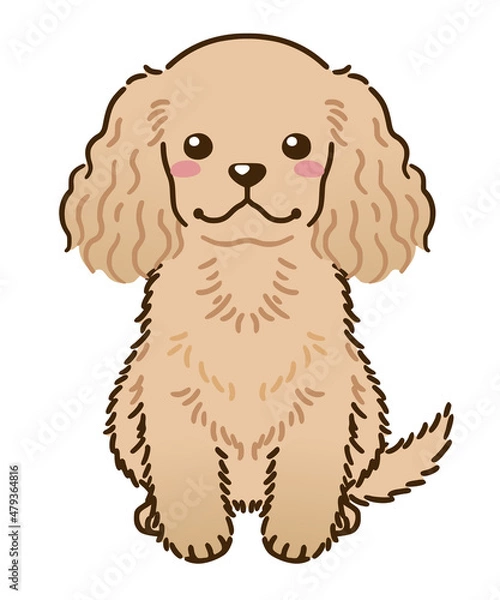 Obraz アメリカンコッカースパニエル（バフ）