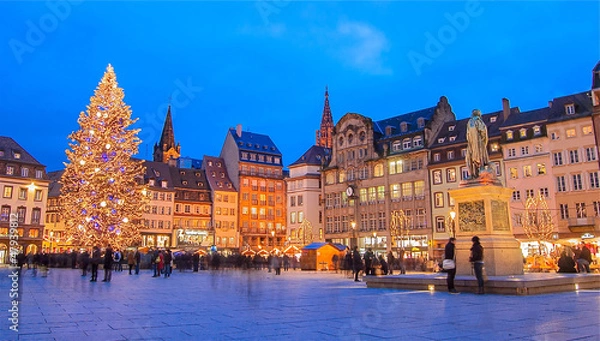 Obraz Marché de noël à Strasbourg, Alsace.