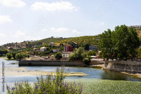 Obraz Panoramic view of the city of Shkoder and Lake Skadar, Albania