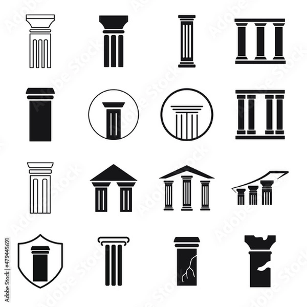 Obraz pillar Ball icons  symbol vector elements for infographic web