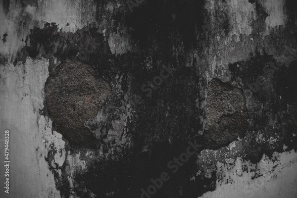 Obraz Abstract grunge texture dark black background