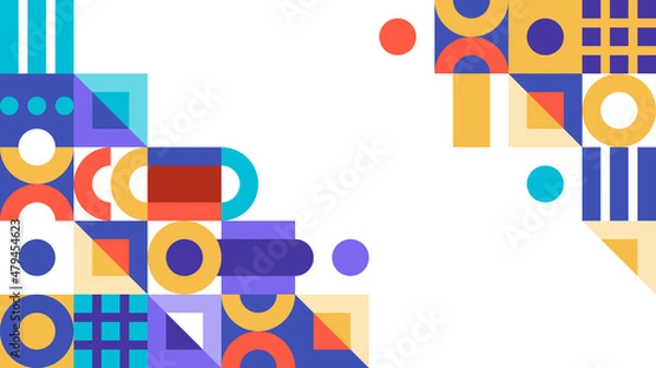 Fototapeta Creative geometric background with colorful shape