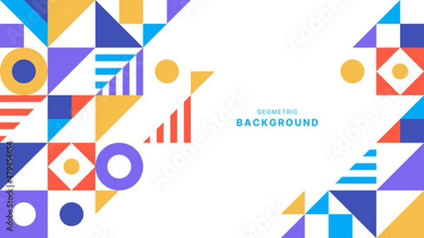 Fototapeta Geometric background with simple shape