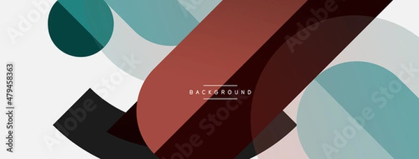 Obraz Round geometric shapes lines and circles. Vector template for wallpaper banner background or landing page