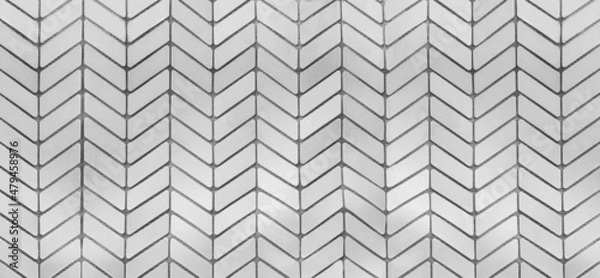 Fototapeta White metal arranged in geometric shapes background.