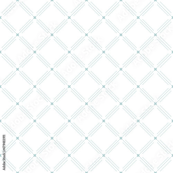 Fototapeta Geometric light blue dotted pattern. Seamless abstract modern texture for wallpapers and backgrounds