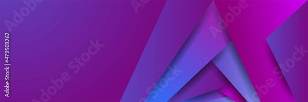 Fototapeta Gradient shape purple blue colorful Abstract design banner