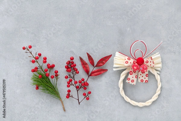 Obraz 正月飾り　しめ縄リース