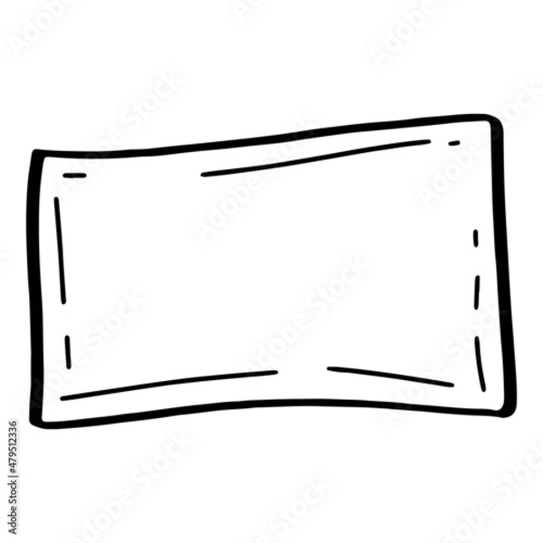 Obraz Doodle speech and note bubble black line vector