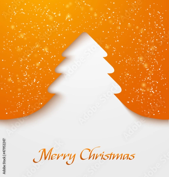 Obraz Orange christmas tree applique