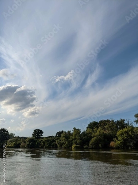 Obraz river and sky