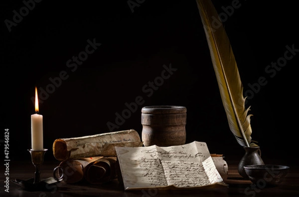 Fototapeta Antique writing set