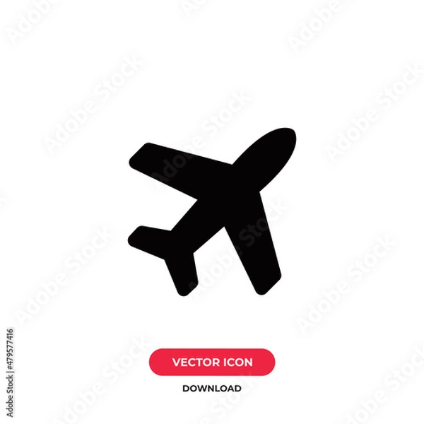 Obraz Airplane icon vector. Plane sign