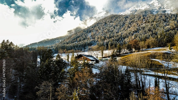 Obraz Bauernhof im Winter