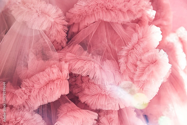 Obraz Lush frills of a tulle skirt close-up