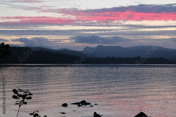 Obraz sunset over lake