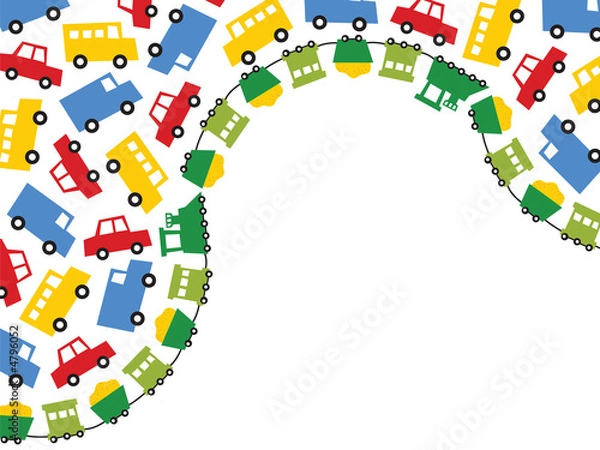 Fototapeta boys toys in primary colors 