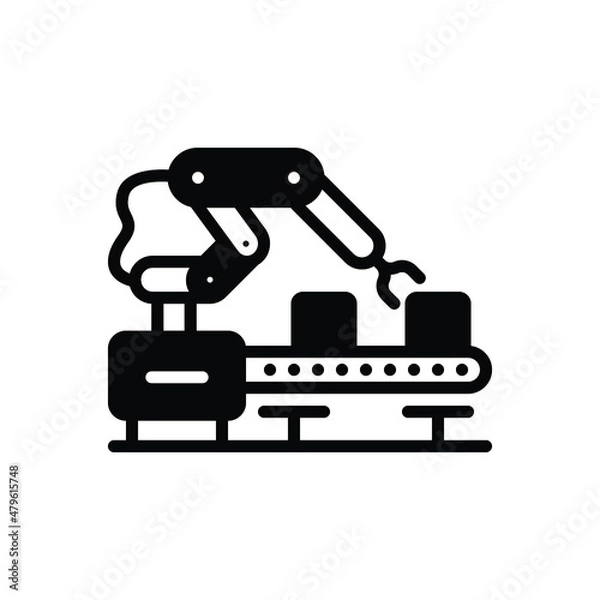 Fototapeta Black solid icon for assembled