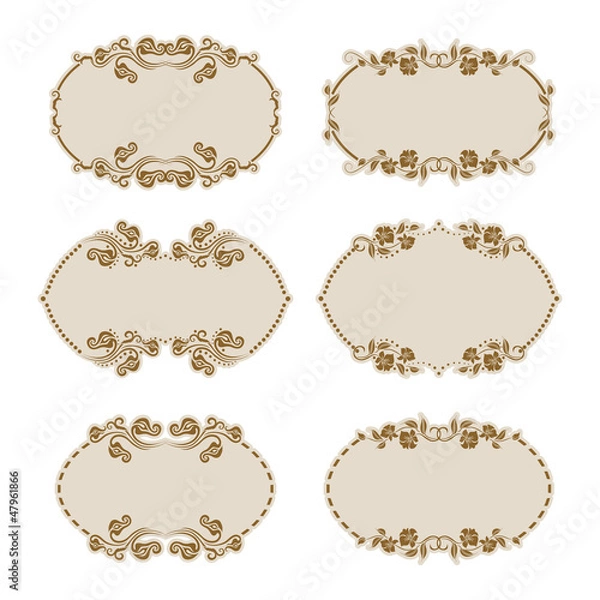Obraz Set of ornate vector frames