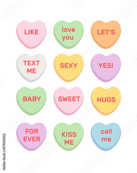 Obraz Sweet heart shape candy.