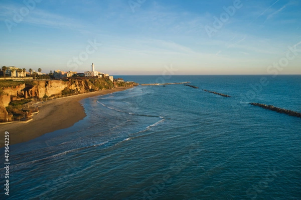 Obraz aerial view of the historic beach of anzio