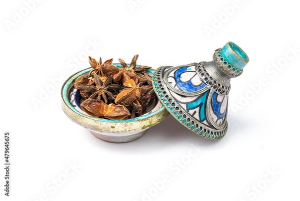 Obraz Start anise in a mini Moroccan tagine