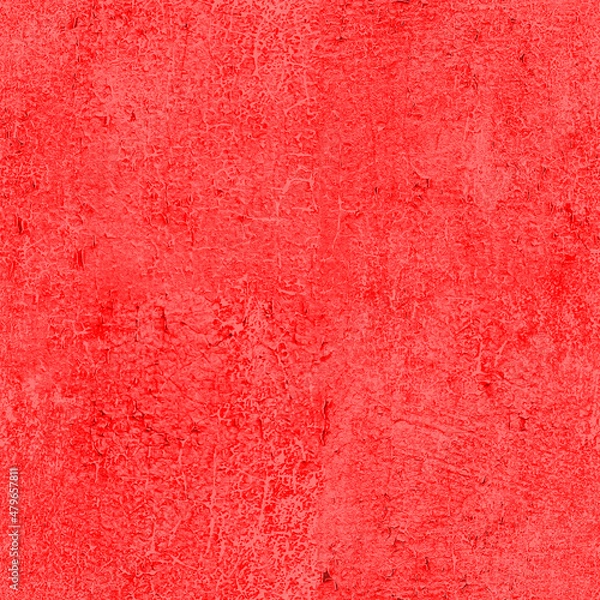 Fototapeta Cracked red paint. Seamless pattern. Abstract background