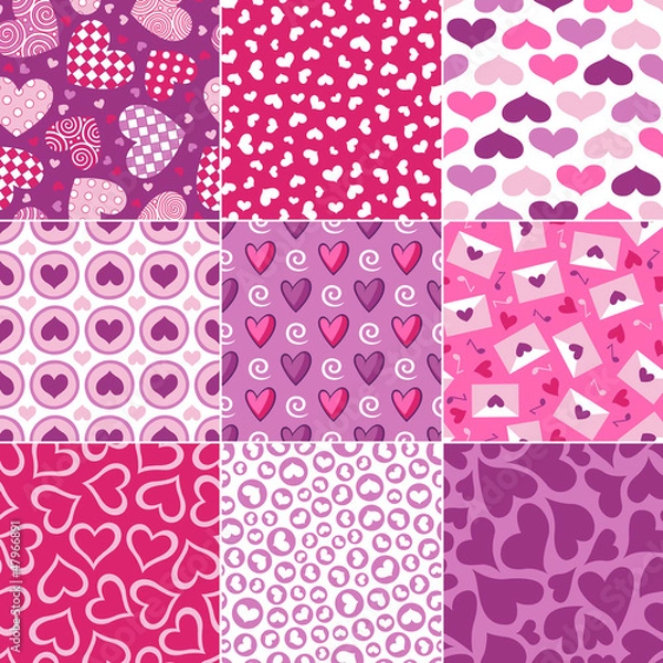 Obraz seamless heart pattern for valentines day