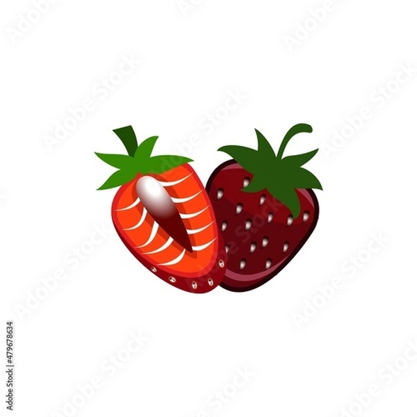 Fototapeta strawberry icon design vector templates