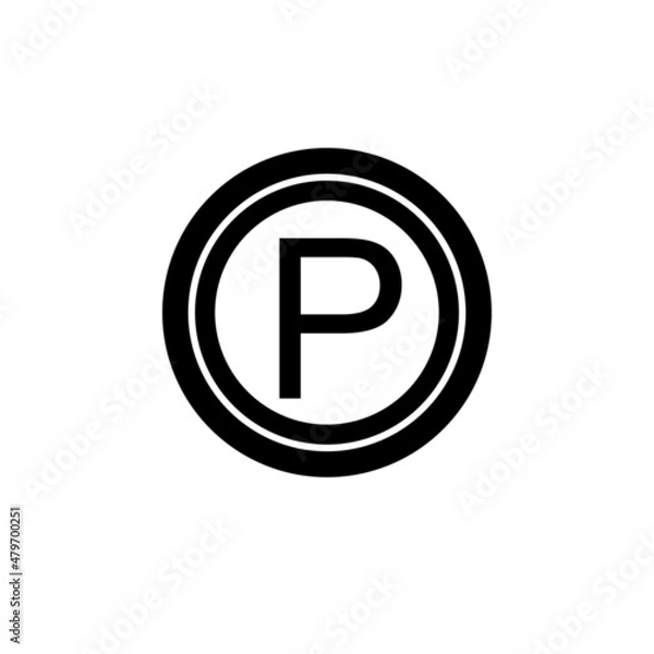 Fototapeta parking icon vector design templates