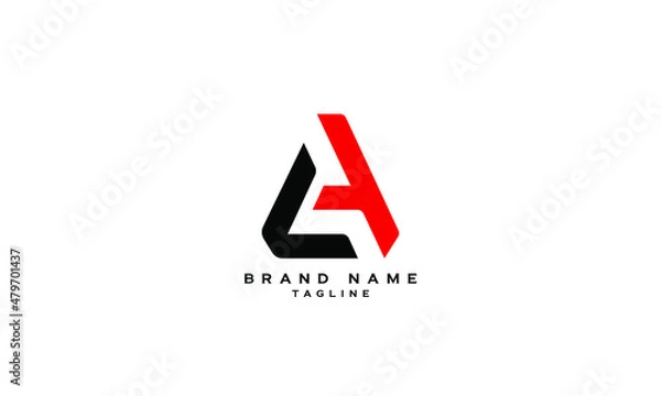 Obraz LA, AL, CA, AC, Abstract initial monogram letter alphabet logo design