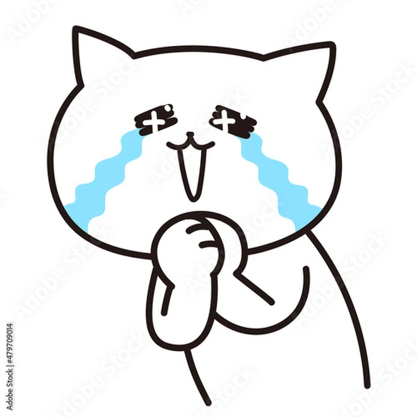 Fototapeta 加工ok　ねこ素材No.102 感激涙 