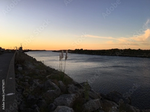 Fototapeta Channel sunset