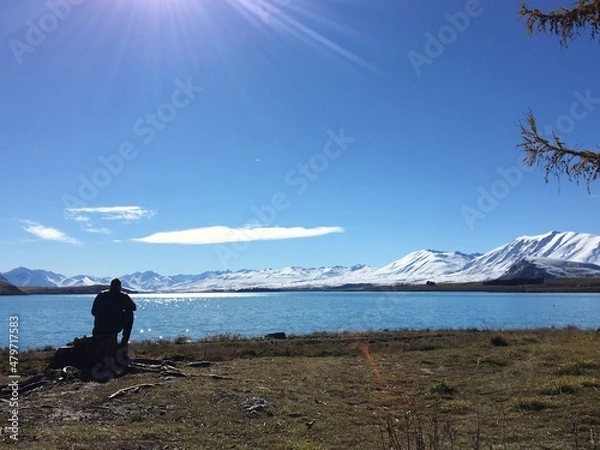 Fototapeta Thinking Man in Nature