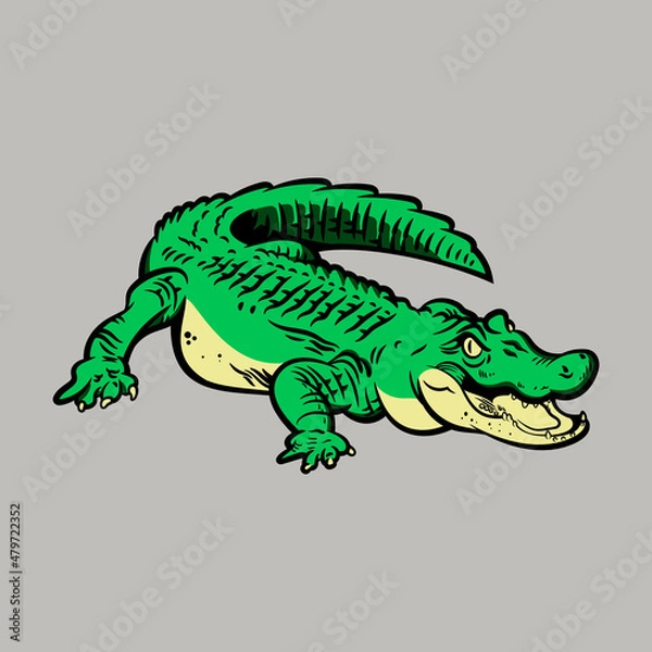 Fototapeta Aligator Cartoon Vector