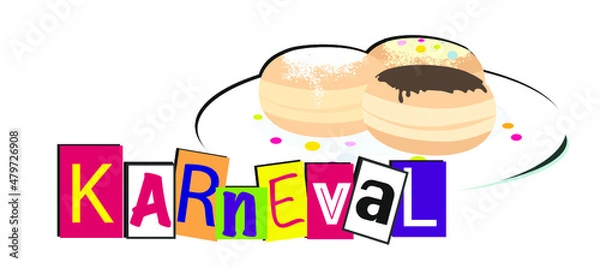 Fototapeta Karneval - Berliner Pfannkuchen