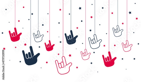 Obraz ILY bubble star decoration love