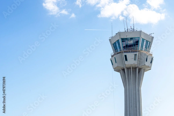Fototapeta View of air traffic control tower in the Airport.