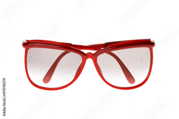 Fototapeta サングラス、フォックス、白バック