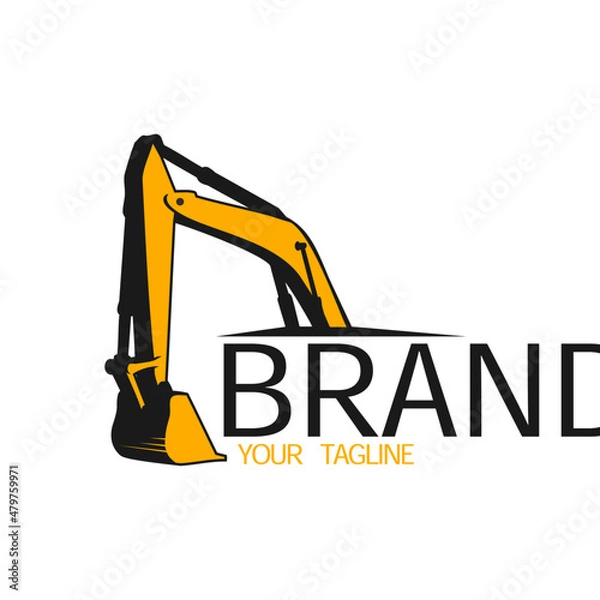 Obraz excavator bucket logo