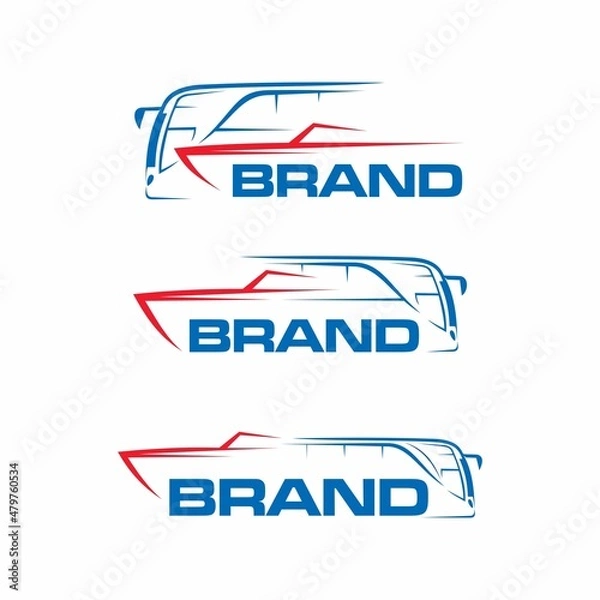 Obraz bus and boats logo