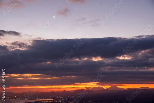 Obraz 北九州平尾台桶ヶ辻からの初日の出